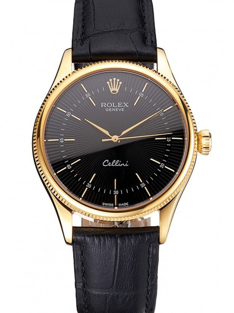 Rolex Cellini 38mm Black Dial REP016803