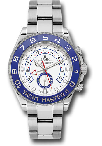 Rolex Steel Yacht-Master II 44 Watch - Matt White Dial 116680