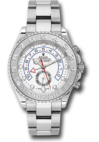 Rolex White Gold Yacht-Master II 44 Watch - White Dial 116689