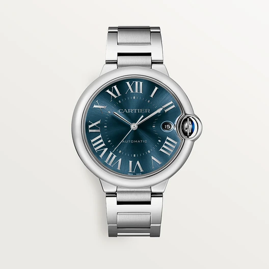 Cartier Ballon Bleu de Cartier watch, 40 mm, blued sunray-brushed