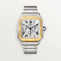 Cartier Santos watch, extra large model, chronograph