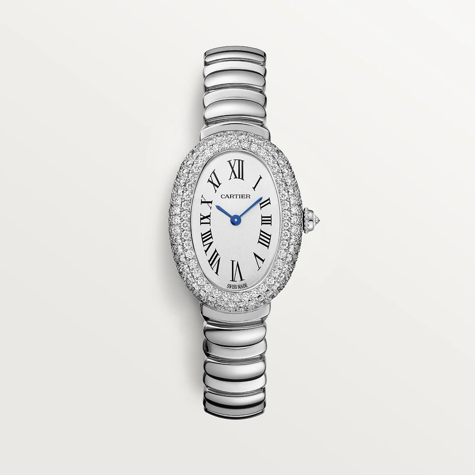 Cartier Baignoire de Cartier watch, small model Rhodium-finish white gold