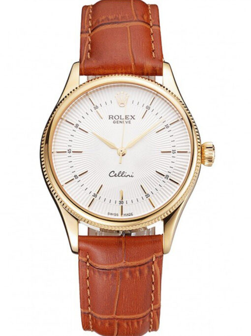Rolex Cellini 38mm White Dial REP016793