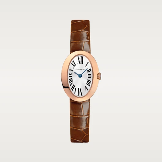 Cartier Baignoire mini model Rose gold dark brown