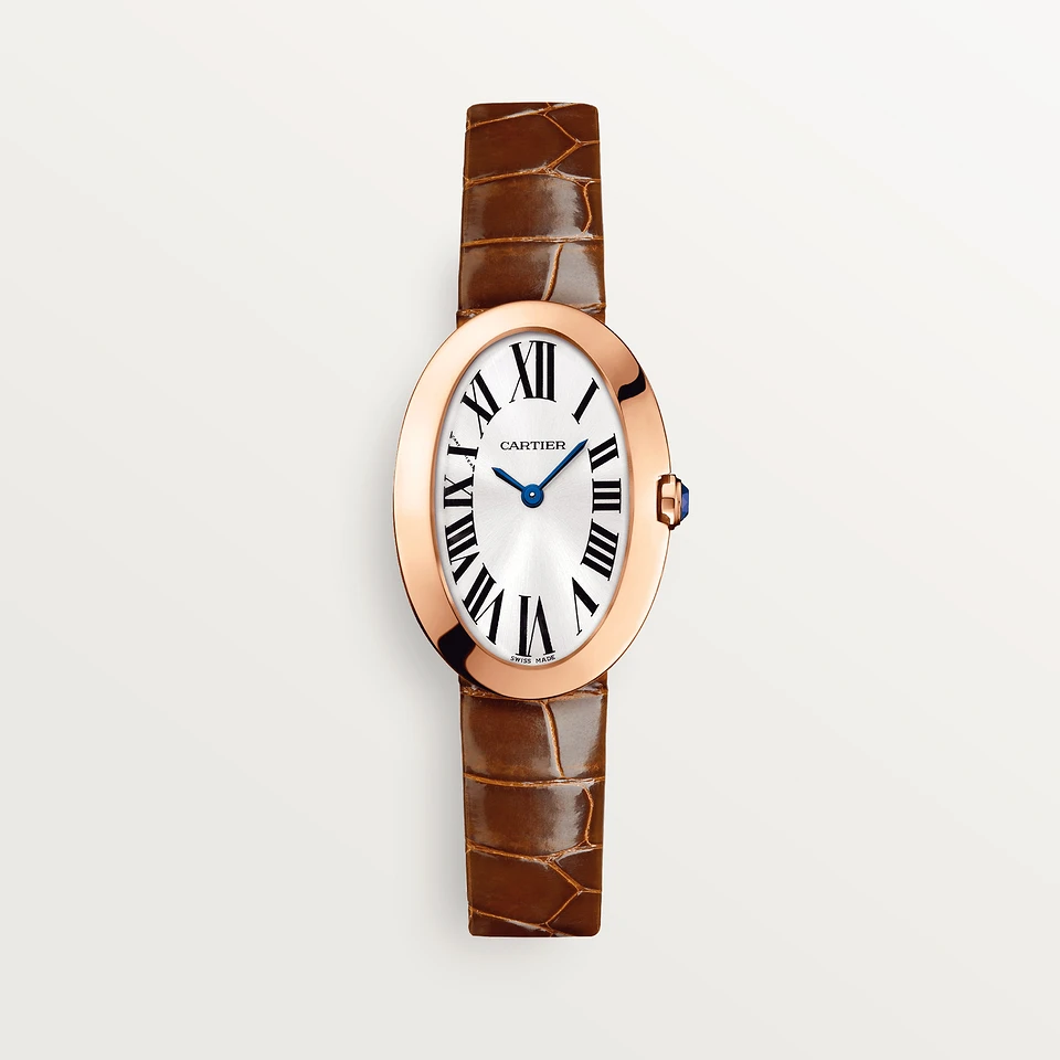 Cartier Baignoire small model Rose gold dark brown