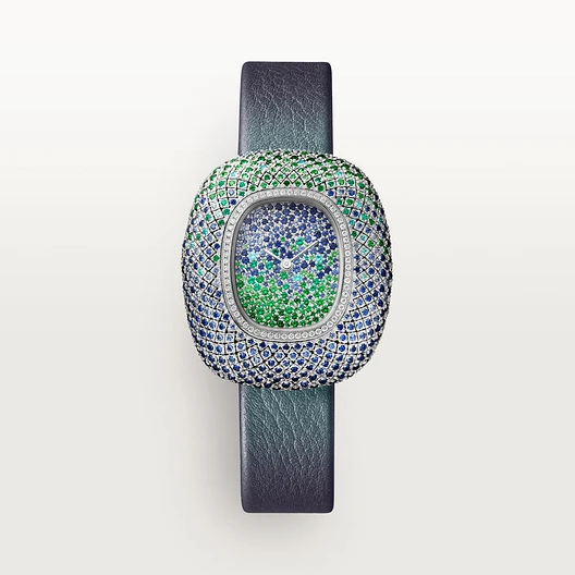 Cartier Coussin de Cartier watch, Medium model Emerald