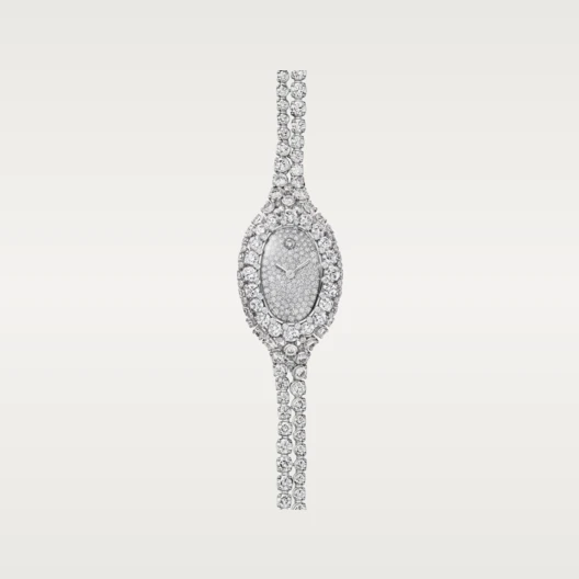 Cartier Baignoire jewellery watch, mini model White gold