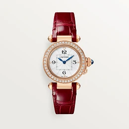 Cartier Pasha de Cartier watch, 30 mm, rose gold case red