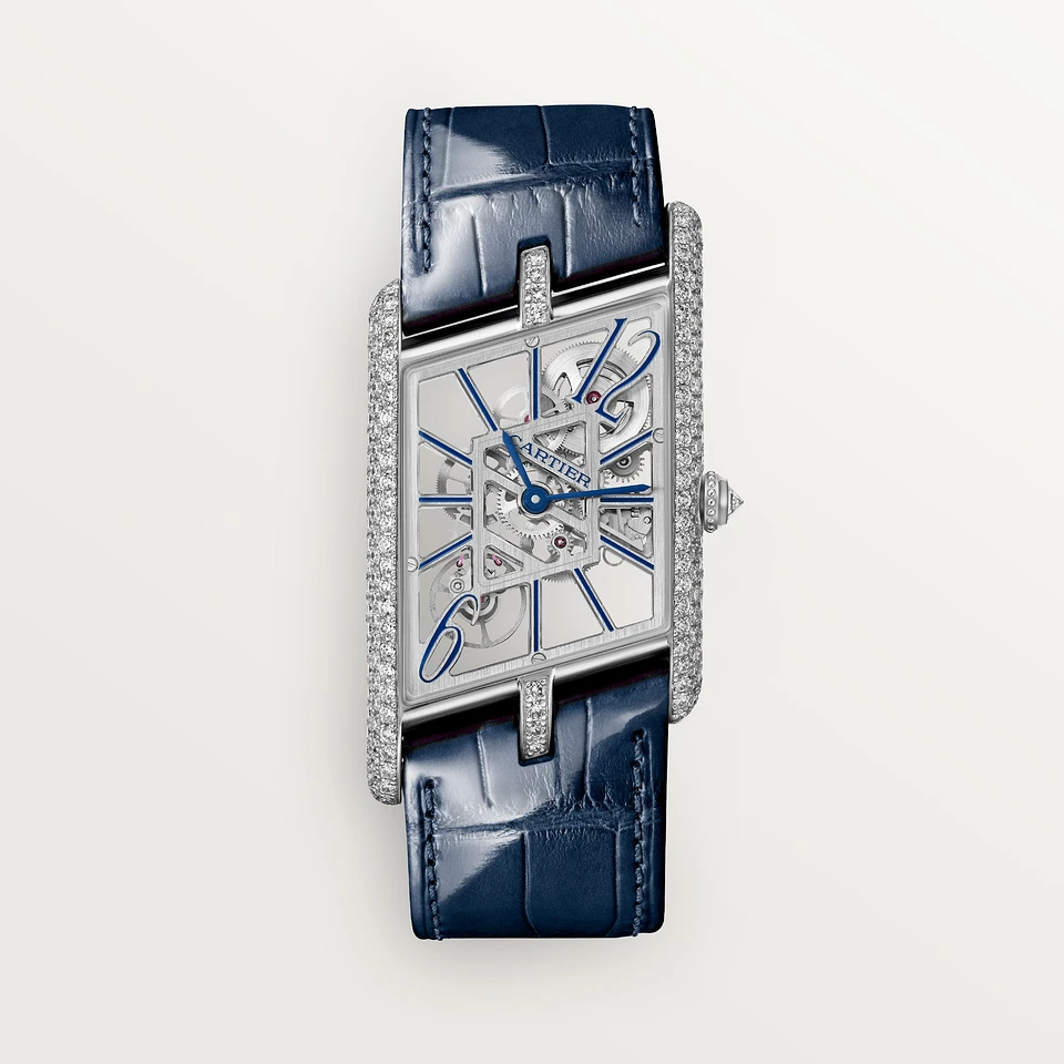 Cartier Tank Asymétrique watch, skeleton Blue .1
