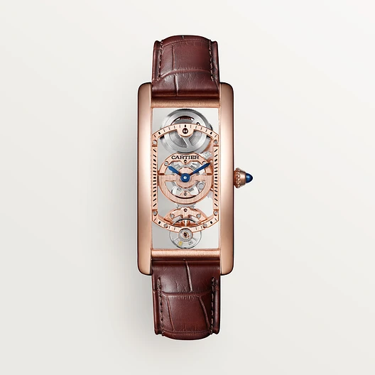 Cartier Tank Cintrée watch,Rose Gold Brown