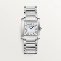 Cartier Tank Française watch, medium model Steel case.