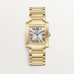 Cartier Tank Française watch, medium model,  yellow gold