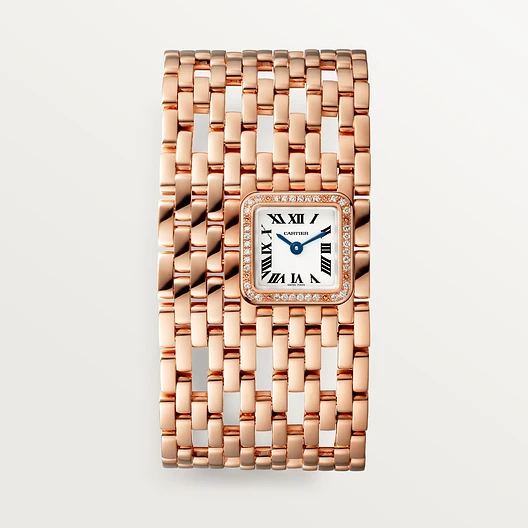 Cartier Panthère de Cartier cuff watch, quartz movement. Rose gold