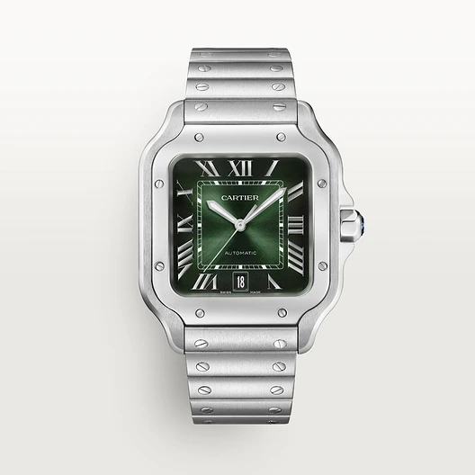 Cartier Santos Dumont watch, medium model Green