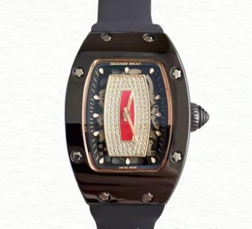 Richard Mille RM07-01 Ladies Automatic Rubber Band Watch Ceramics Bezel