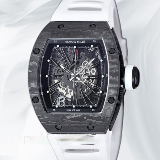 Richard Mille RM 010 Men Automatic Watch Transparent Dial