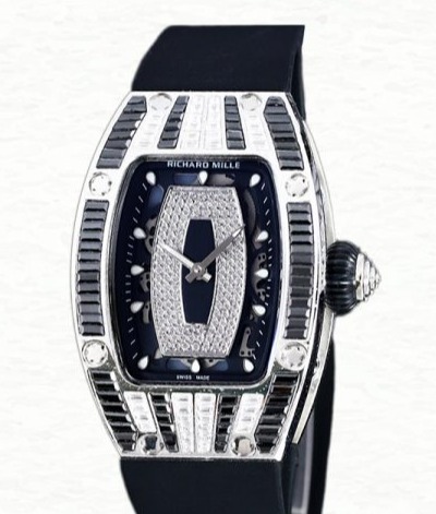 Richard Mille RM 07-01 Automatic Ladies Black With Diamonds Dial Stainless Steel