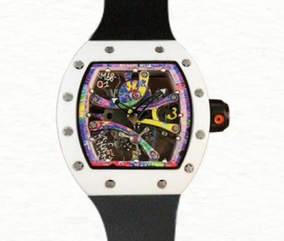 Richard Mille RM68-01 Hand Wind Men Ceramics Bezel Rubber Band Transparent Dial
