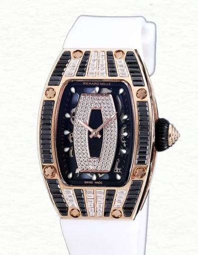 Richard Mille RM 07-01 Automatic Ladies Watch Black With Diamonds Dial