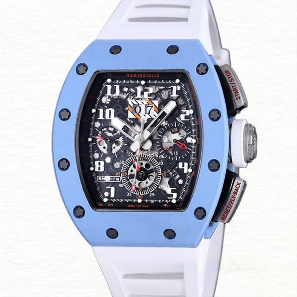 Richard Mille RM 011 Automatic Men Watch Rubber Band Acrylic