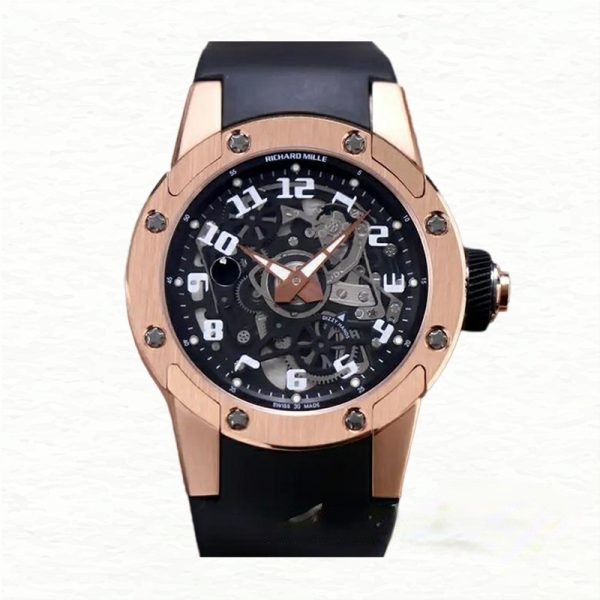 Richard Mille RM63-01 Men Mechanical Watch Transparent Dial