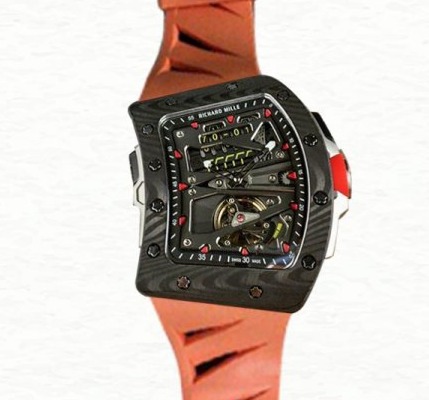 Richard Mille RM70-01 Mechanical Men Rubber Band Carbon Fiber Dark Grey Dial