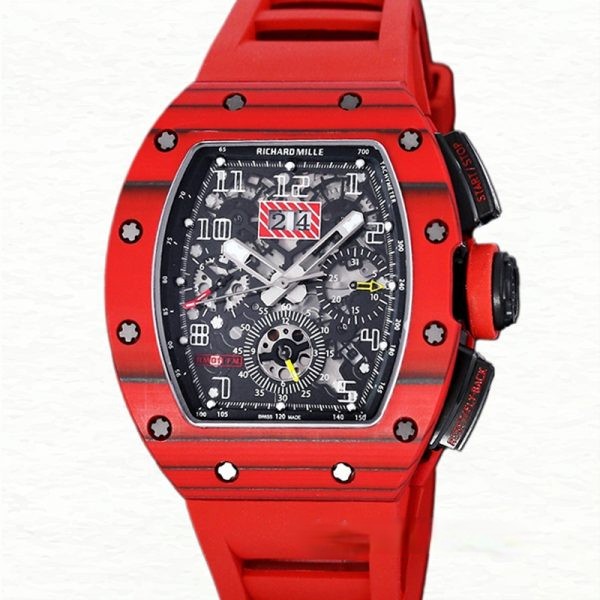 Richard Mille RM 011 Automatic Men Watch Transparent Dial