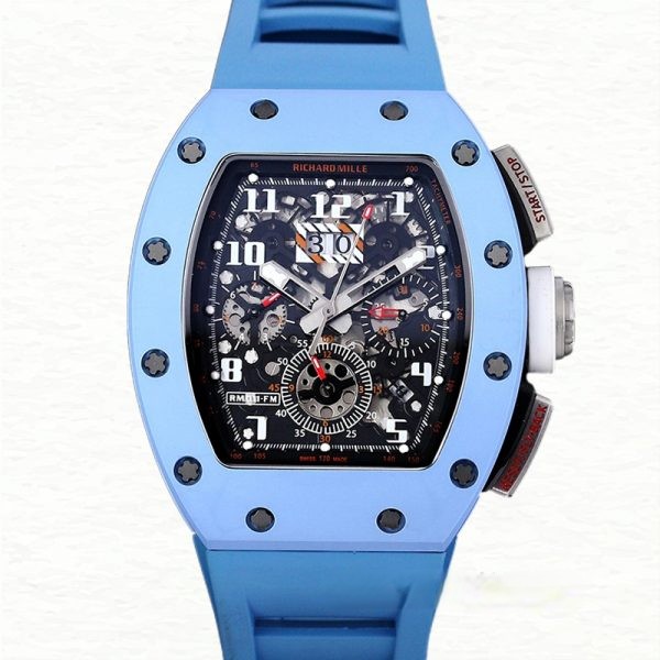 Richard Mille RM 011 Men Automatic Rubber Band Watch
