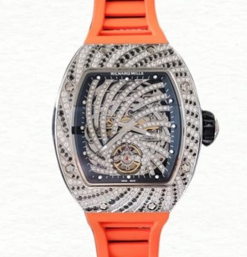 Richard Mille RM51-02 Ladies Mechanical Diamond Bezel Rubber Band