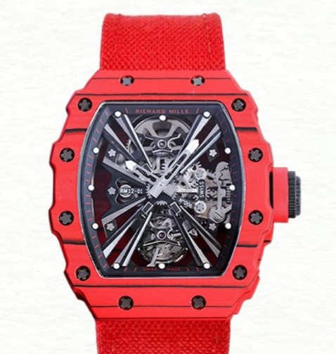 Richard Mille RM12-01 Automatic Men Strap Transparent Dial Watch