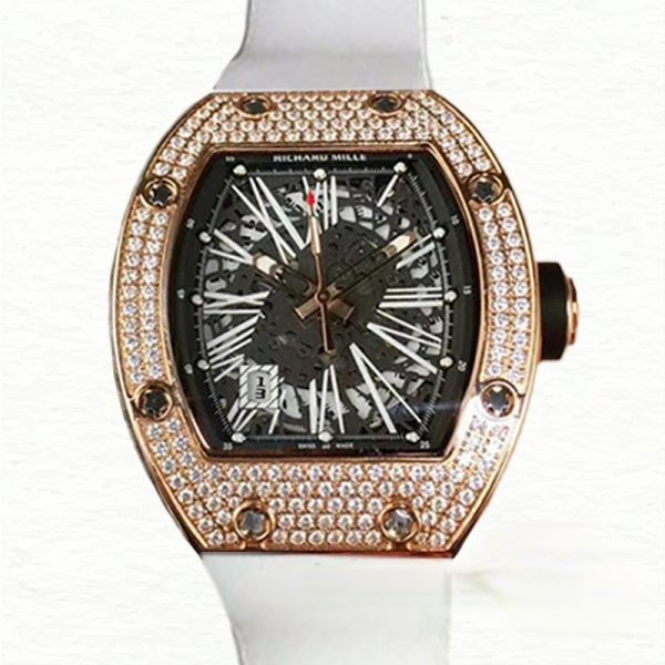 Richard Mille RM023 Men Mechanical Transparent Dial Diamond Bezel