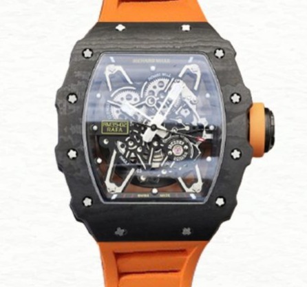 Richard Mille RM35-02 Mechanical Men Rubber Band Watch Transparent Dial