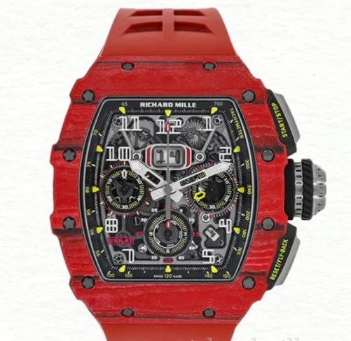 Richard Mille RM 11-03 Transparent Dial Rubber Band Men’s Automatic Red