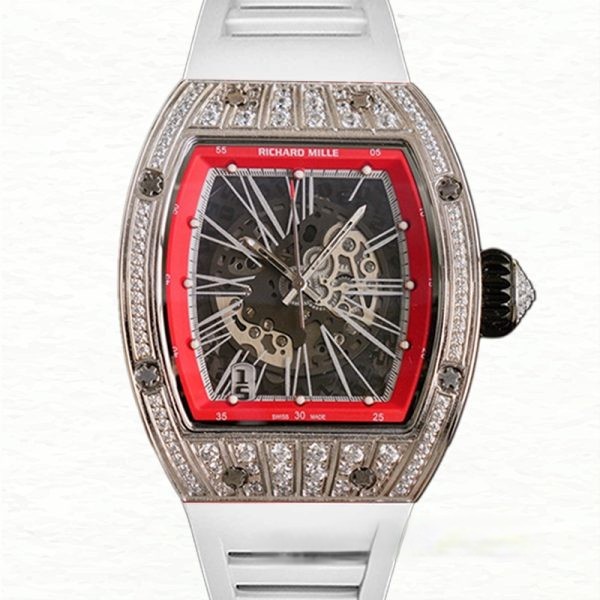Richard Mille RM023 Men Automatic Roman Numeral Watch Rubber Band