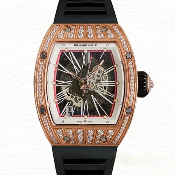 Richard Mille RM023 Men Automatic Rubber Band Roman Numeral
