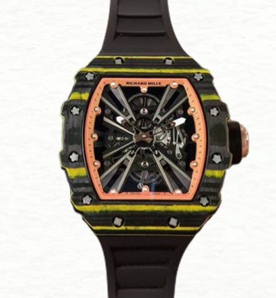 Richard Mille RM12-01 Men Mechanical Carbon Fiber Watch Black Dial