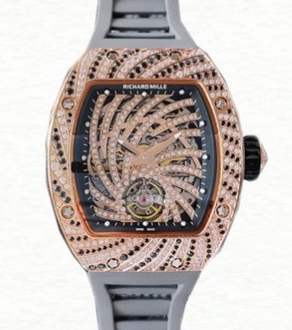 Richard Mille RM51-02 Mechanical Ladies Diamond Bezel Watch Diamond Paved Dial