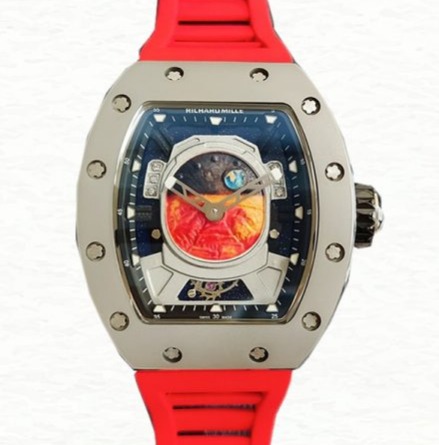 Richard Mille RM52-05 Men Mechanical Mars Earth Dial Rubber Band