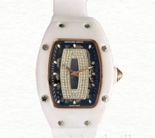 Richard Mille RM07-01 Ladies Automatic Black With Diamonds Dial Watch