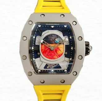 Richard Mille RM52-05 Men Mechanical Rubber Band Mars Earth Dial Watch