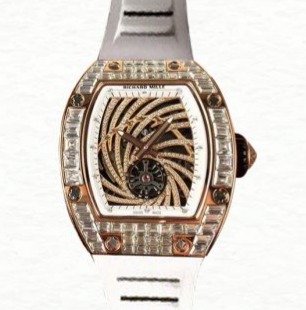 Richard Mille RM51-02 Mechanical Ladies Watch Transparent Dial Diamond Bezel