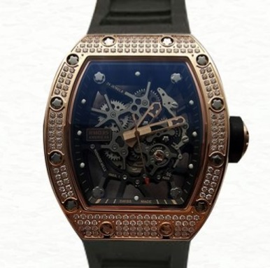 Richard Mille RM035 Mechanical Men Transparent Dial Rubber Band