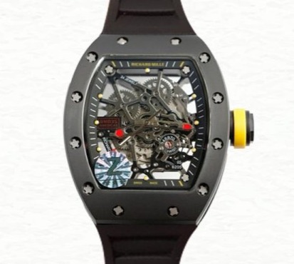 Richard Mille RM035 Mechanical Men Transparent Dial Rubber Band