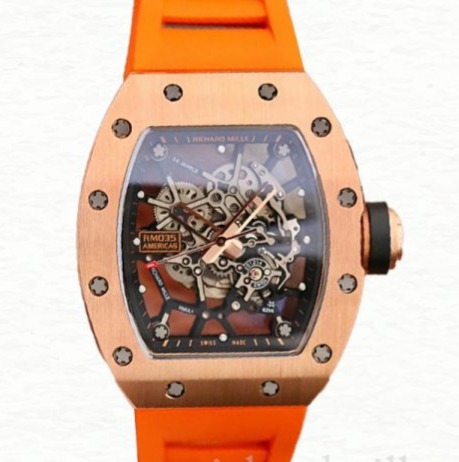 Richard Mille RM035 Mechanical Men Transparent Dial Watch