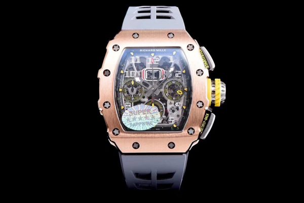 Richard Mille Replica RM 11-03 Grey Rubber Strap