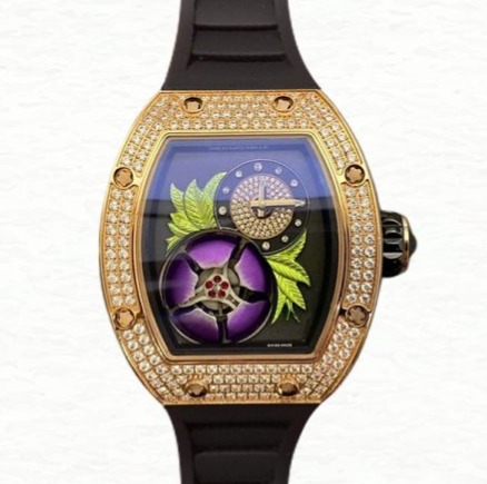 Richard Mille RM19-02 Hand Wind Men Rubber Band Flowers Dial