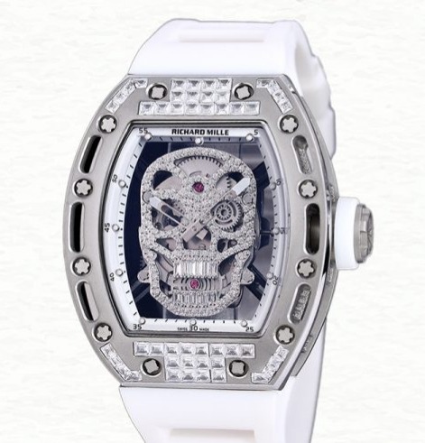 Richard Mille RM 052 Automatic Men Rubber Band Watch Stainless Steel