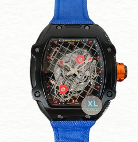 Richard Mille RM27-04 Mechanical Men Transparent Dial Nylon Strap Watch