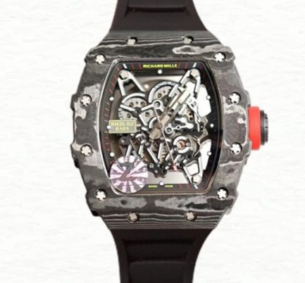 Richard Mille RM35-02 Mechanical Men Rubber Band Watch Carbon Fiber