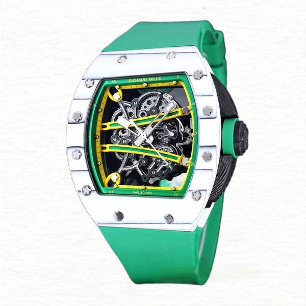 Richard Mille RM 61-01 Men Automatic Ceramics Bezel Rubber Band